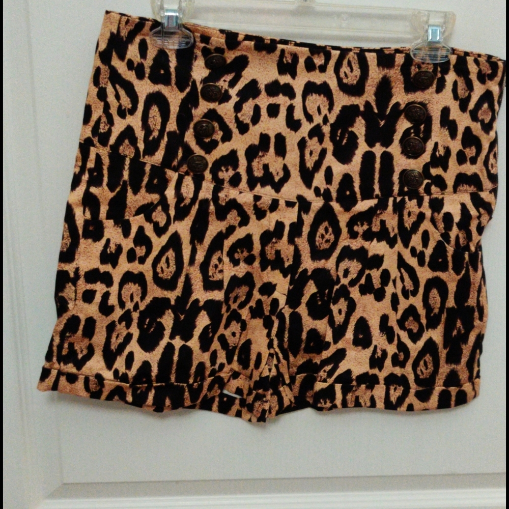 Beach Bash leopard print shorts